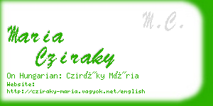 maria cziraky business card